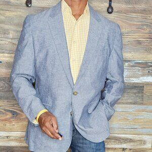J. Crew Ludlow Slim Somelos Portugal Cotton Linen Dual Vent Jacket Blazer 44R